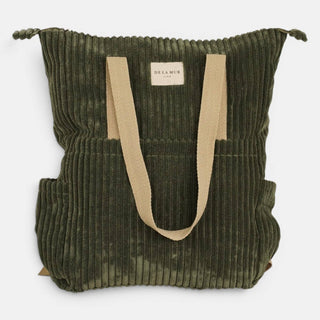 Corduroy Backpack in Olive Green