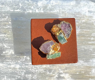 The Custom Gemstone Cluster Studs