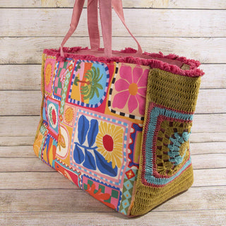 Folk Art Fringe Tote Bag