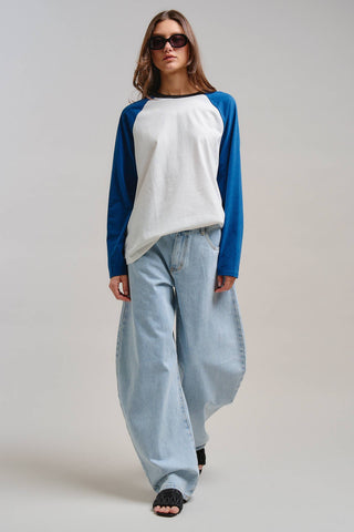 Architectural Horseshoe Barrel Jeans