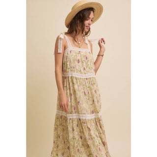 Floral Pleated Midi Dress
