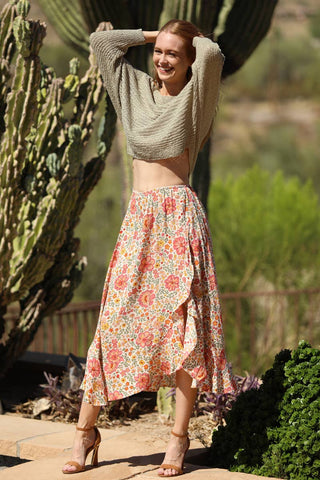 Floral Midi Skirt