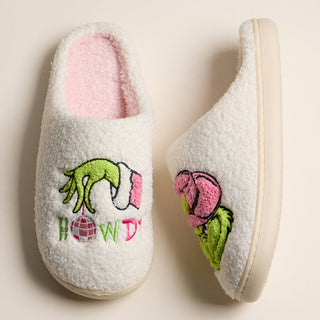 Howdy! the Gift Stealer Monster Christmas Winter Slippers