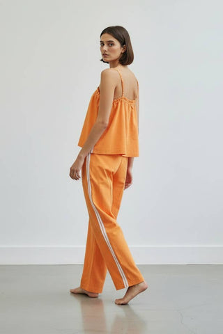 Solid Cotton Cami & Wide-Leg Pant Set