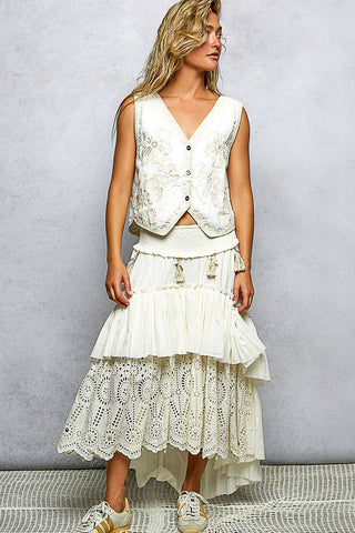 Crochet Sequined Vest