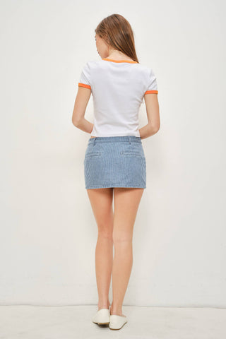Beaded Pear Ringer Top