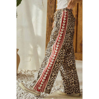 Leopard Love Striped String Pants