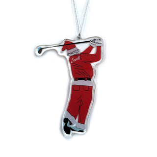 Golfing Santa Christmas Ornament