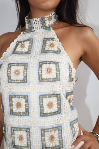 Crochet Daisy Halter Top