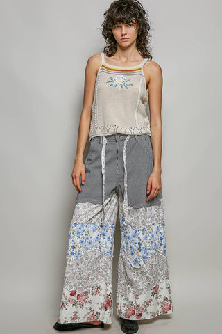 Embroidered Sweater Tank