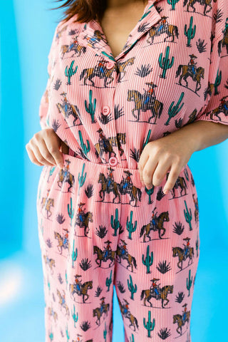 Rebel Rose Plisse Pant Set