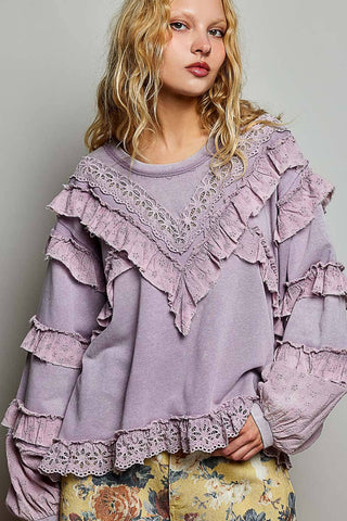 French Terry Vintage Knit Top