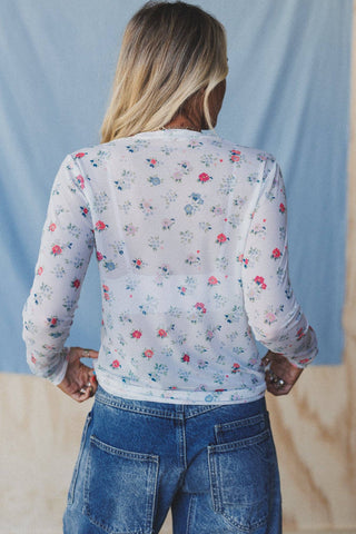 Made You Blush Floral Top in Ivory