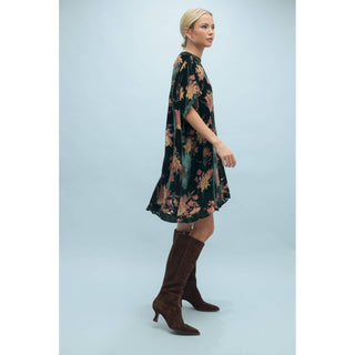 Floral Velvet Mini Dress