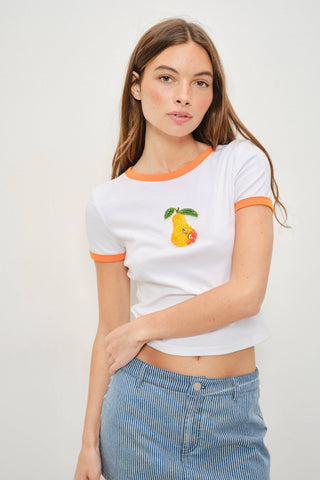 Beaded Pear Ringer Top
