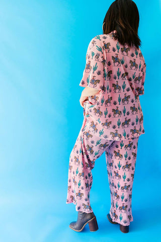 Rebel Rose Plisse Pant Set