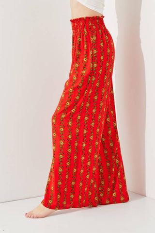 High Waist Floral Pants