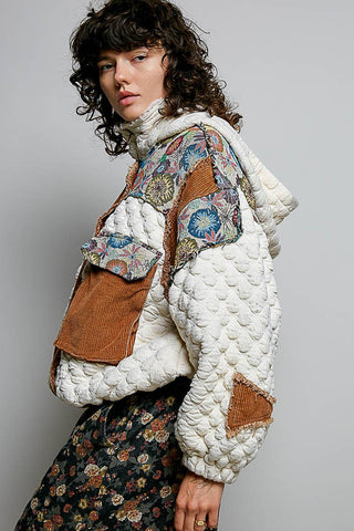 Oversize Floral Quilted Jacket