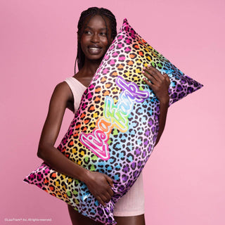 Lisa Frank x Kitsch Standard Satin Pillowcase in Rainbow Leopard