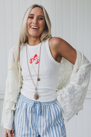 Wildflower Drift Top in Cream