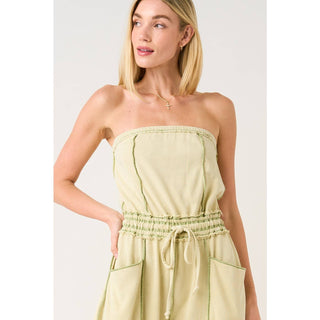 Barrel Leg Jumpsuit in Matcha
