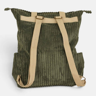 Corduroy Backpack in Olive Green