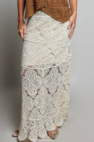 Crochet Knit Maxi Skirt