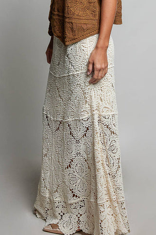 Crochet Knit Maxi Skirt
