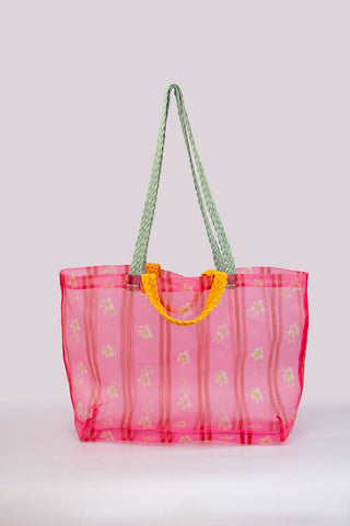 Floral Mesh Market Bag
