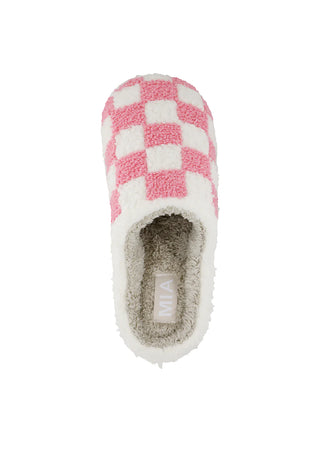 Pink Checkered Slippers
