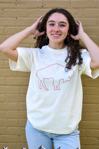 Buffalo Tee in Cream