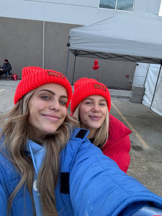 Cheetah Beanie in Red