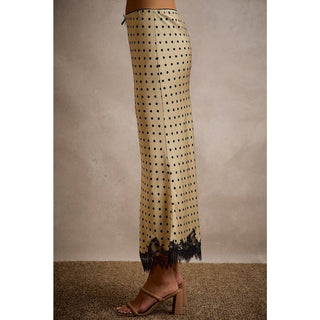 Polka Dot Satin Lace Skirt