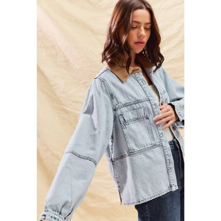 Vintage Acid Washed Denim Shacket