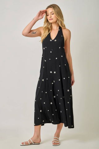 Embroidered Culotte Jumpsuit