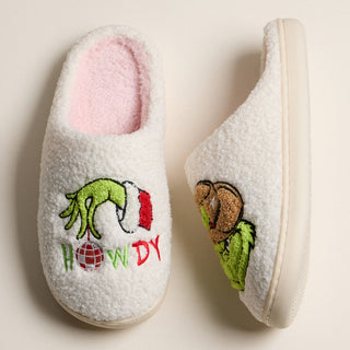 Howdy! the Gift Stealer Monster Christmas Winter Slippers