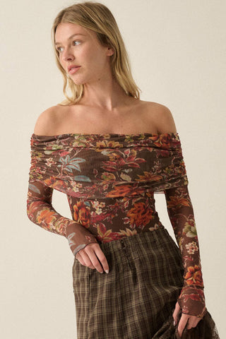 Mesh Off-Shoulder Bodysuit