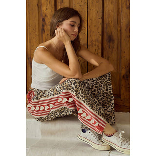 Leopard Love Striped String Pants