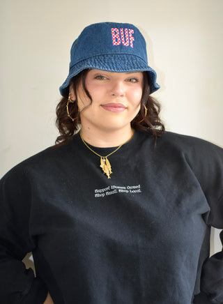 Go BUF! Bucket Hat in Denim