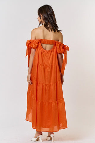 Orange High Low Dress