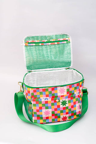 Checker Stars Cooler Bag