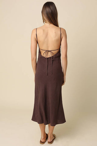Ellen Linen Open-Back Maxi Dress