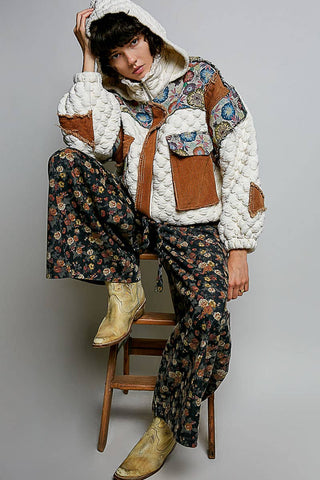 Oversize Floral Quilted Jacket