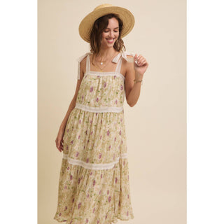 Floral Pleated Midi Dress