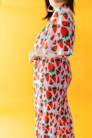 Strawberry Fields Plisse Pant Set