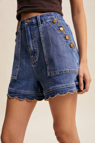 Scallop Drift Denim Set