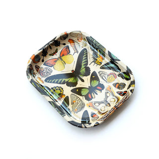 Small Metal Butterfly 1 Tray / Vintage Butterflies Print