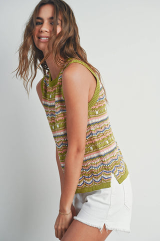 Geo Knit Top