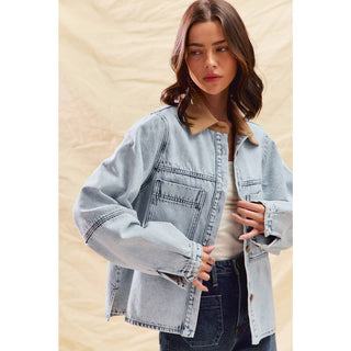 Vintage Acid Washed Denim Shacket