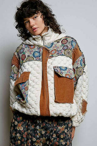 Oversize Floral Quilted Jacket